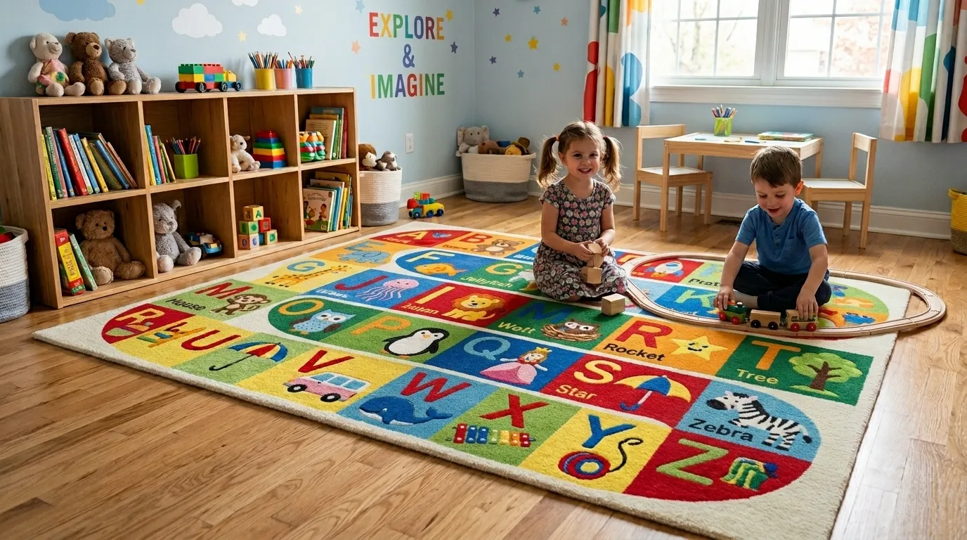 Alphabet Kids Room Carpet